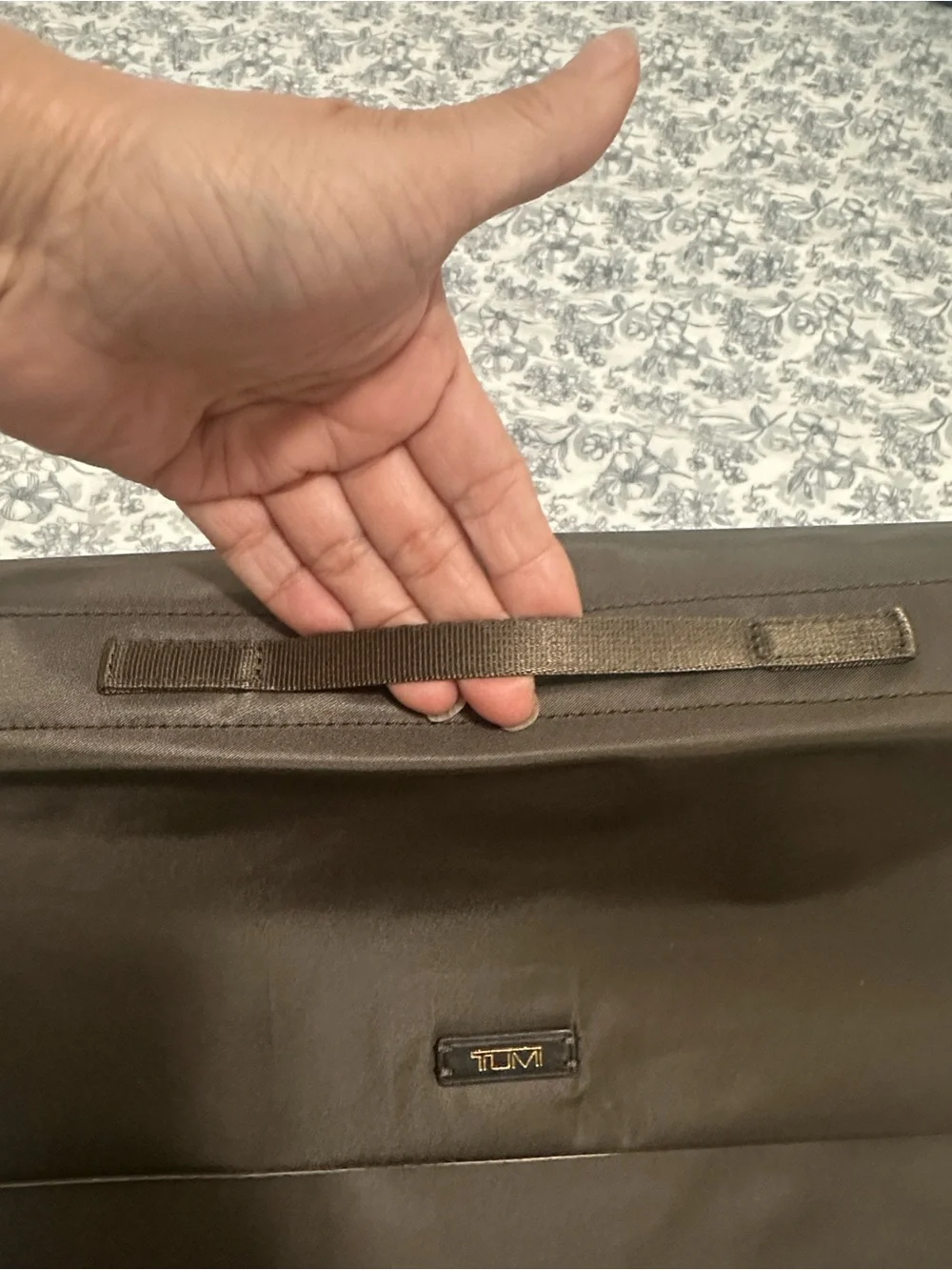 Tumi Dark Brown bag travel organizer